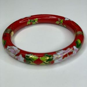 Genuine Red Cloisonné Bangle